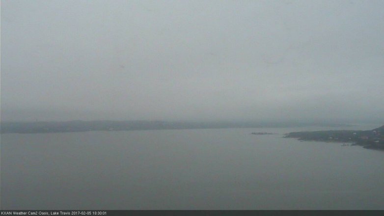 Lake Travis webcam, February 5, 2017 9:50 AM CT