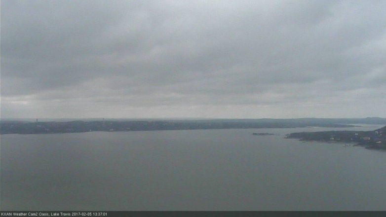 Lake Travis webcam, February 5, 2017 1:00 PM CT