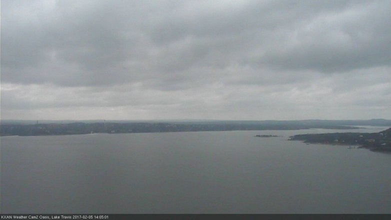 Lake Travis webcam, February 5, 2017 1:15 PM CT