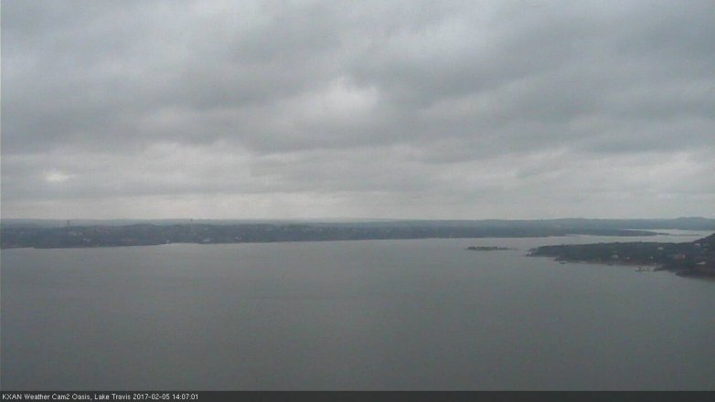Lake Travis webcam, February 5, 2017 1:35 PM CT