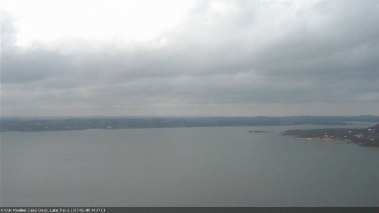 Lake Travis webcam, February 5, 2017 1:50 PM CT