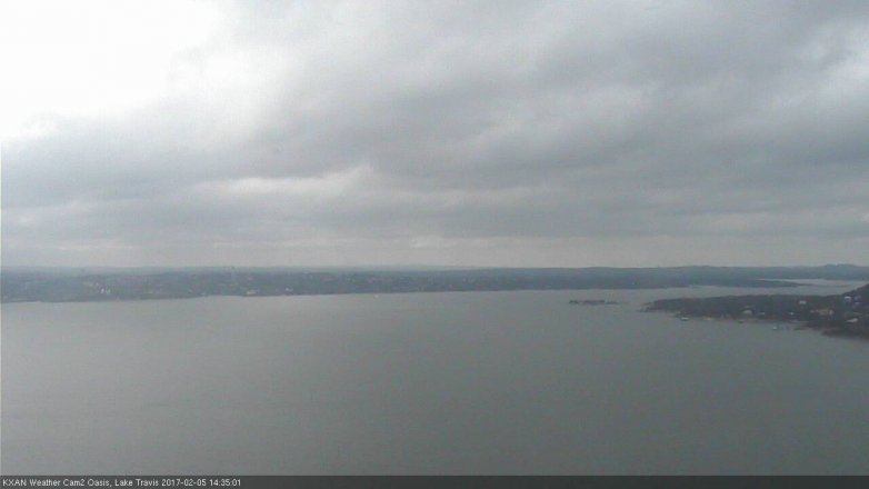 Lake Travis webcam, February 5, 2017 1:55 PM CT