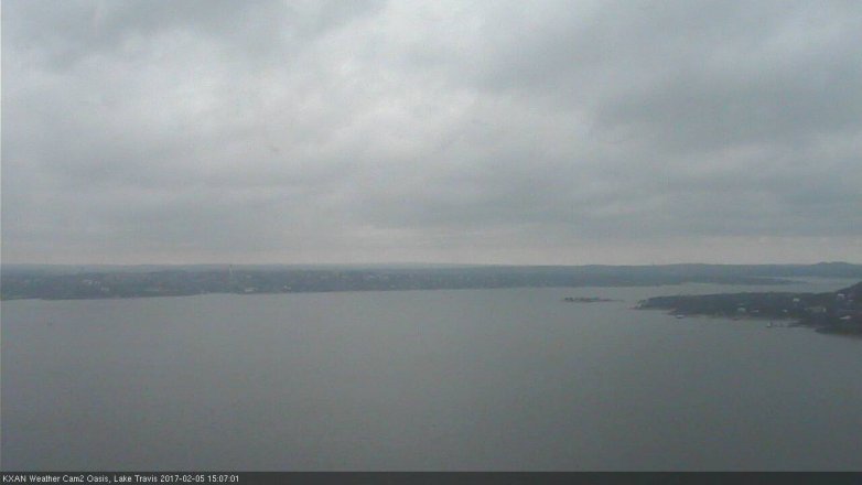 Lake Travis webcam, February 5, 2017 2:15 PM CT