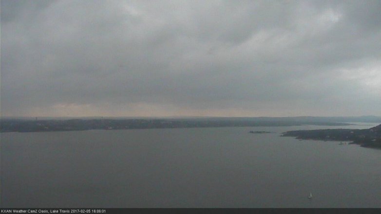 Lake Travis webcam, February 5, 2017 3:15 PM CT