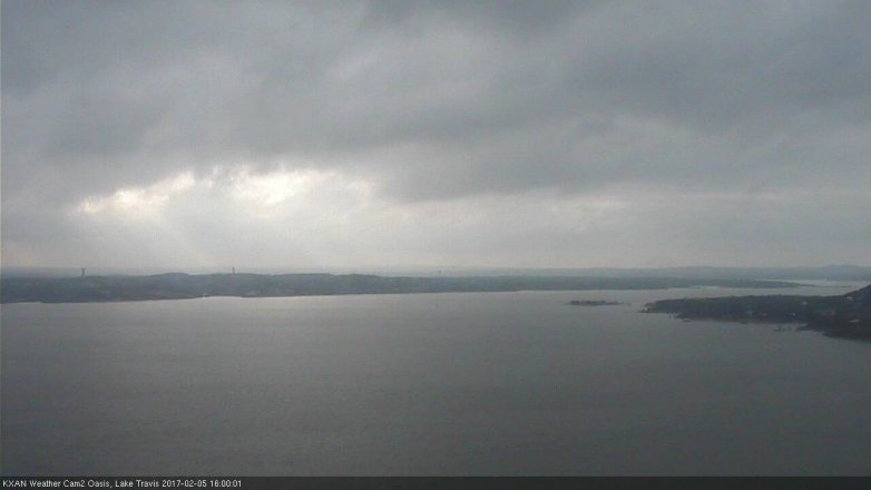 Lake Travis webcam, February 5, 2017 3:25 PM CT