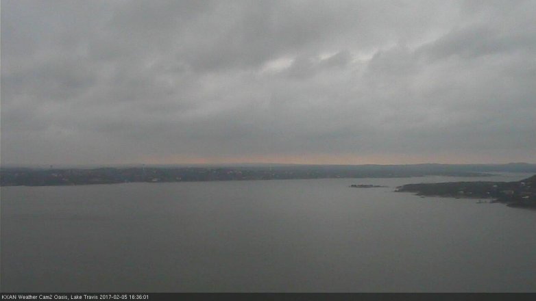 Lake Travis webcam, February 5, 2017 3:40 PM CT