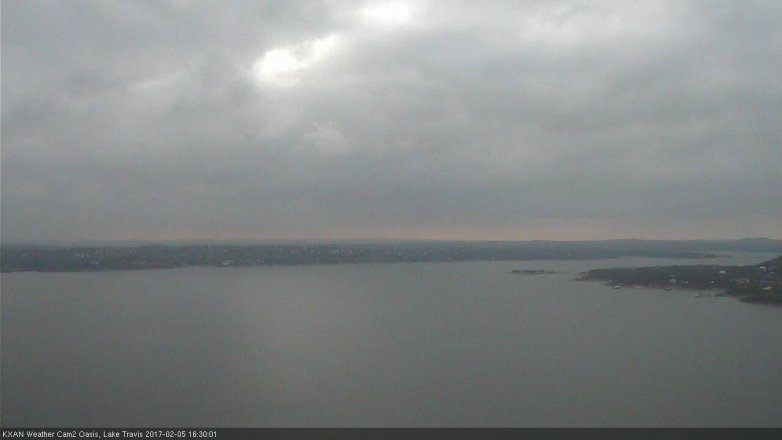 Lake Travis webcam, February 5, 2017 3:45 PM CT