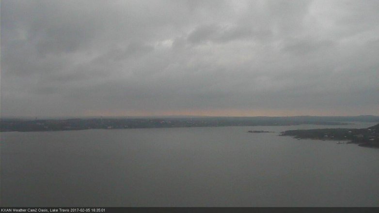 Lake Travis webcam, February 5, 2017 3:55 PM CT