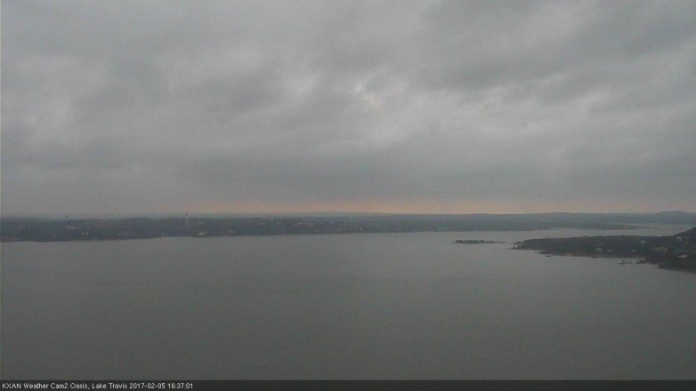 Lake Travis webcam, February 5, 2017 4:05 PM CT