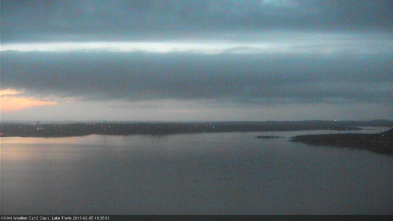 Lake Travis webcam, February 5, 2017 5:55 PM CT