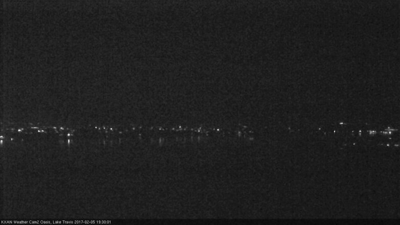 Lake Travis webcam, February 5, 2017 6:55 PM CT