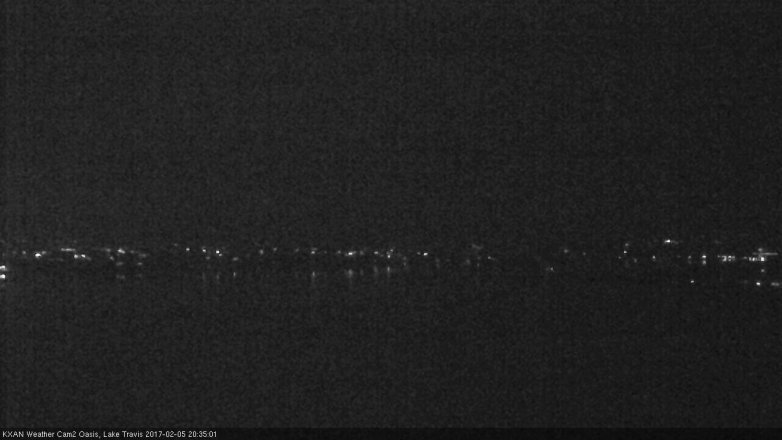 Lake Travis webcam, February 5, 2017 7:45 PM CT