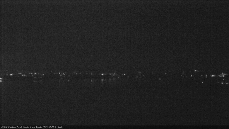 Lake Travis webcam, February 5, 2017 8:10 PM CT