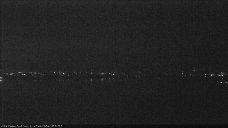 Lake Travis webcam, February 5, 2017 8:20 PM CT