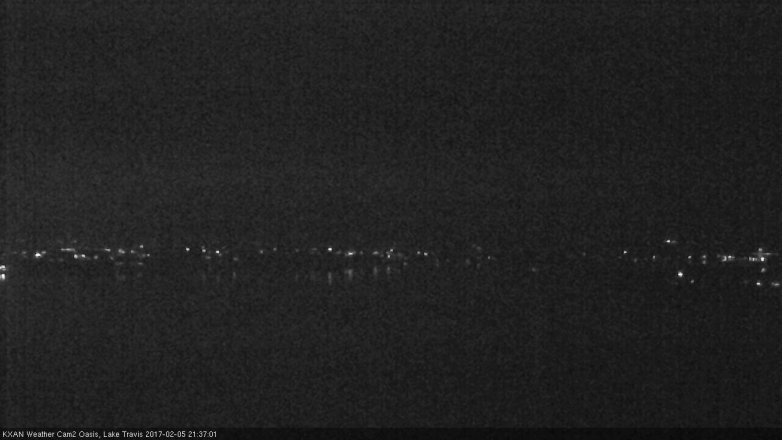 Lake Travis webcam, February 5, 2017 8:45 PM CT