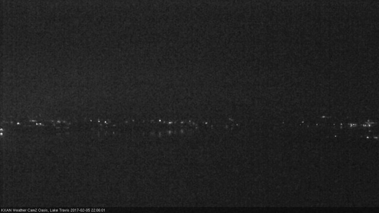Lake Travis webcam, February 5, 2017 9:15 PM CT