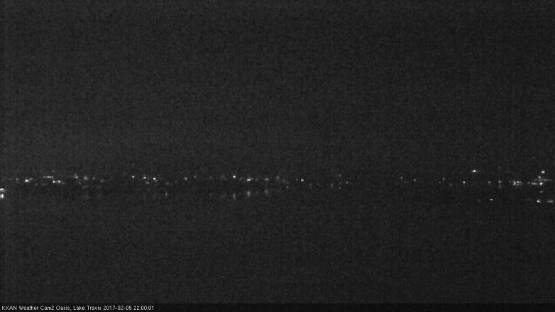 Lake Travis webcam, February 5, 2017 9:25 PM CT