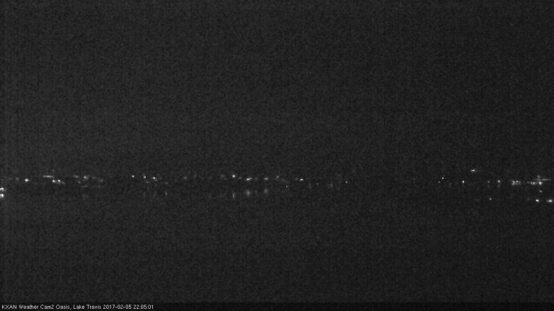 Lake Travis webcam, February 5, 2017 9:30 PM CT