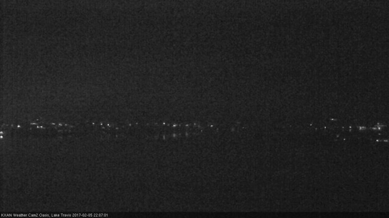 Lake Travis webcam, February 5, 2017 9:35 PM CT