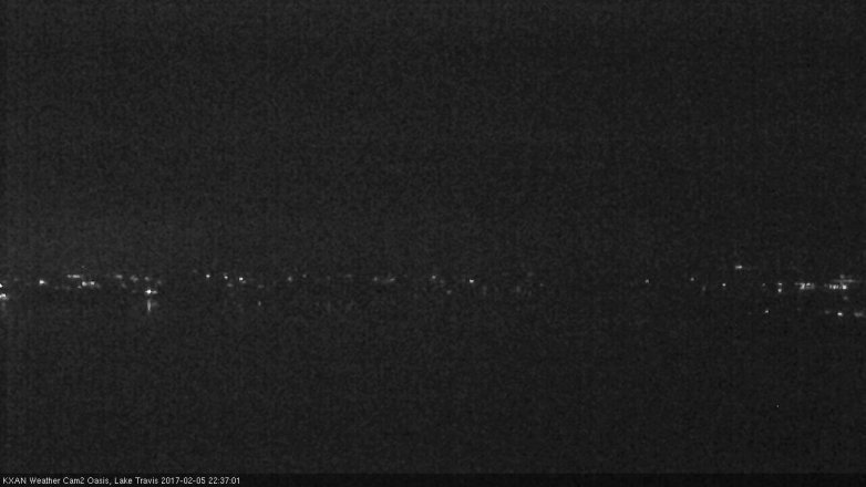 Lake Travis webcam, February 5, 2017 9:45 PM CT