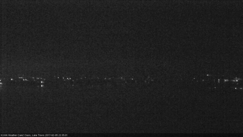 Lake Travis webcam, February 5, 2017 9:50 PM CT