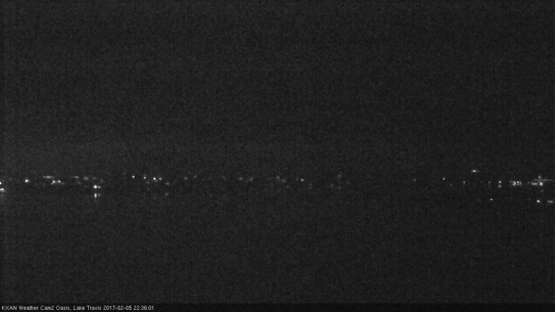 Lake Travis webcam, February 5, 2017 9:55 PM CT