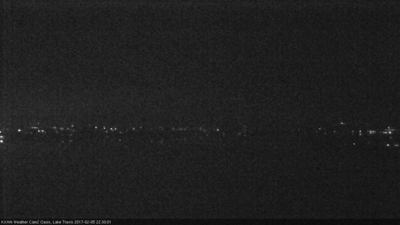 Lake Travis webcam, February 5, 2017 10:00 PM CT