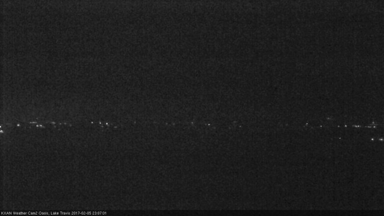 Lake Travis webcam, February 5, 2017 10:30 PM CT
