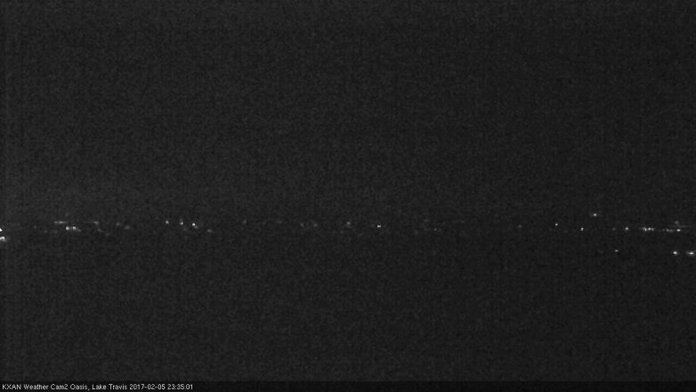 Lake Travis webcam, February 5, 2017 11:05 PM CT