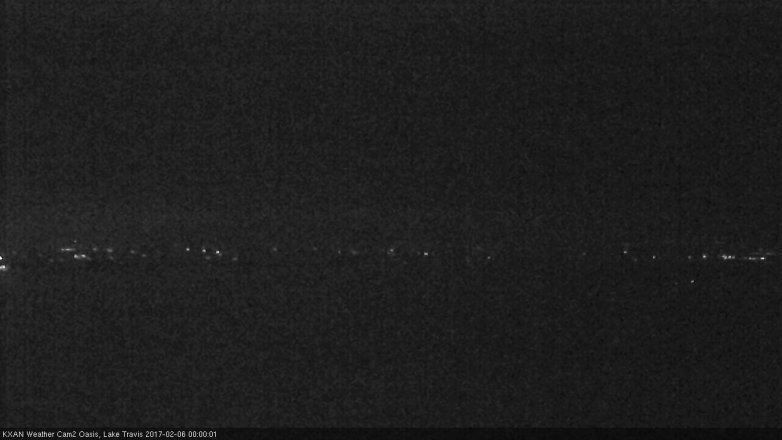 Lake Travis webcam, February 5, 2017 11:30 PM CT