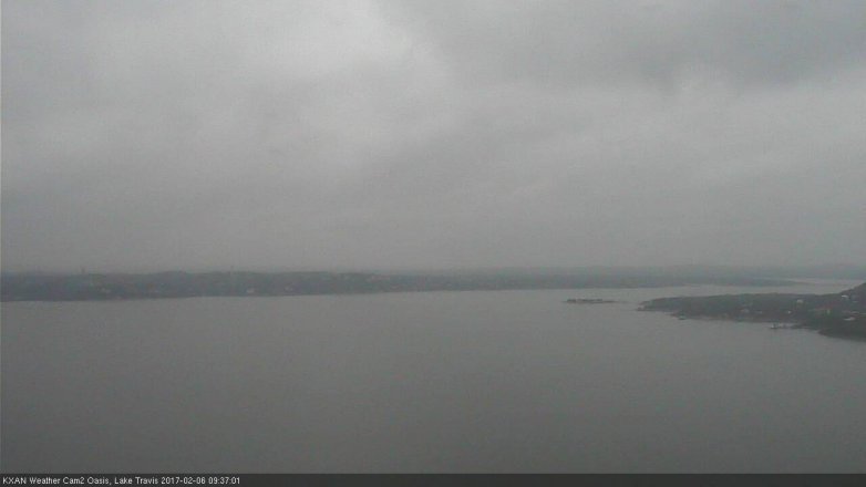 Lake Travis webcam, February 6, 2017 9:00 AM CT
