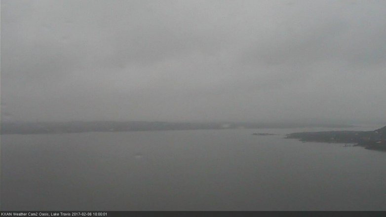 Lake Travis webcam, February 6, 2017 9:10 AM CT