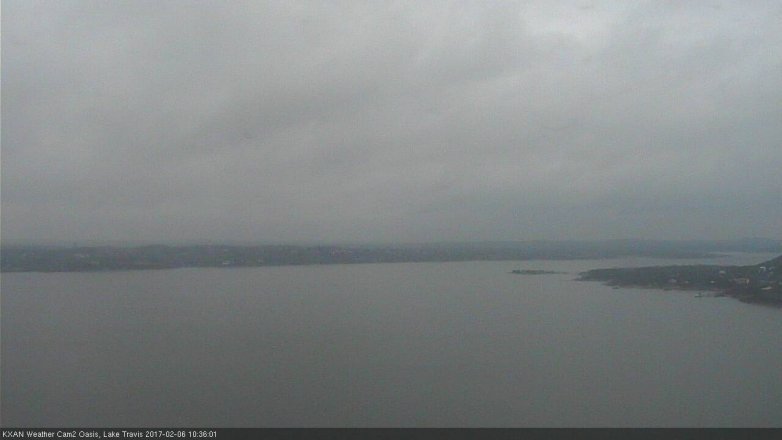 Lake Travis webcam, February 6, 2017 9:45 AM CT