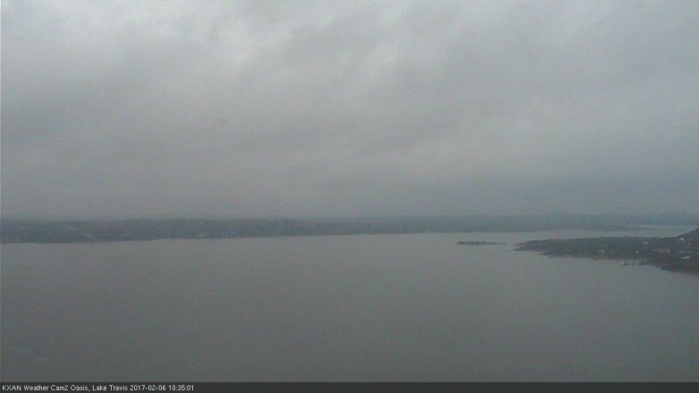 Lake Travis webcam, February 6, 2017 9:55 AM CT