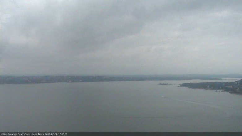 Lake Travis webcam, February 6, 2017 11:20 AM CT