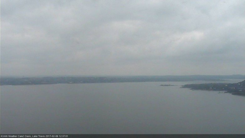 Lake Travis webcam, February 6, 2017 11:50 AM CT