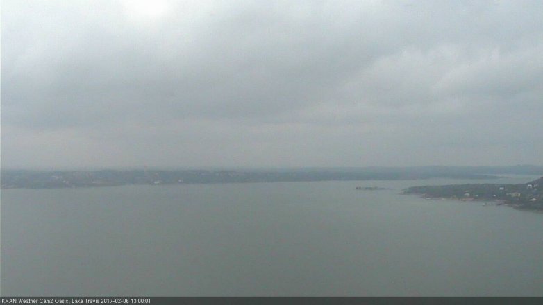 Lake Travis webcam, February 6, 2017 12:30 PM CT