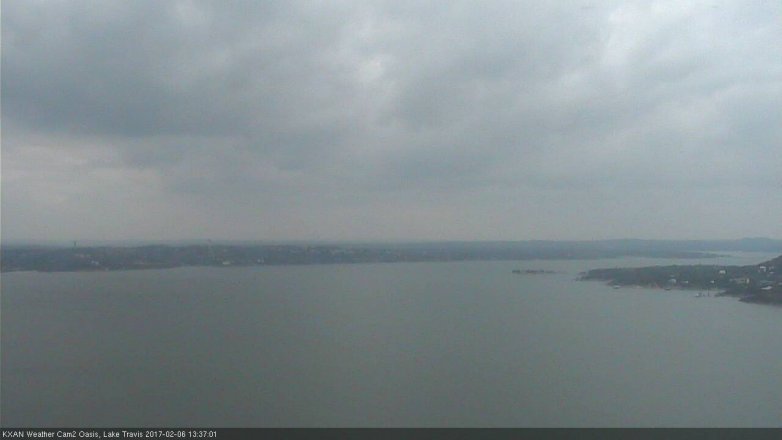 Lake Travis webcam, February 6, 2017 1:00 PM CT