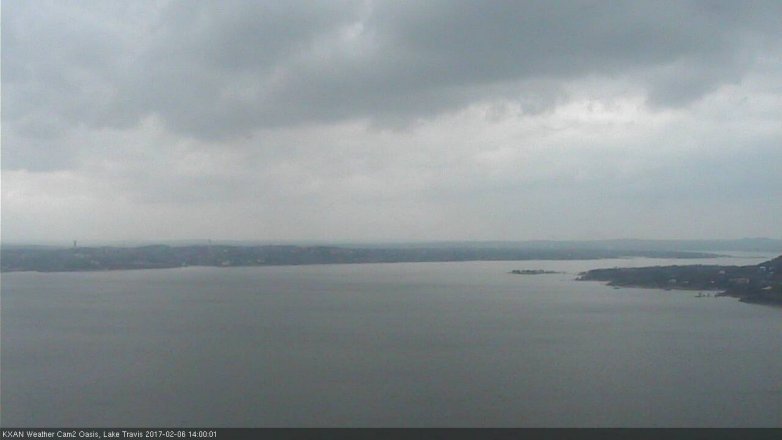 Lake Travis webcam, February 6, 2017 1:25 PM CT