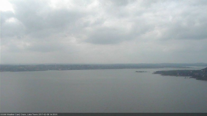 Lake Travis webcam, February 6, 2017 1:45 PM CT