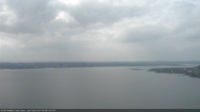 Lake Travis webcam, February 6, 2017 2:05 PM CT