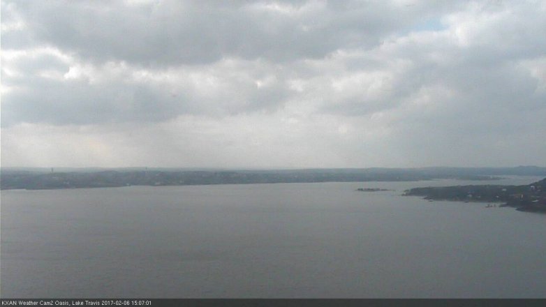 Lake Travis webcam, February 6, 2017 2:15 PM CT