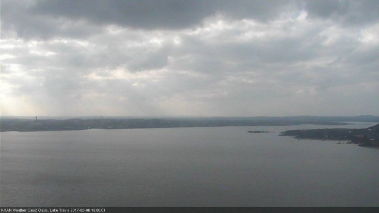 Lake Travis webcam, February 6, 2017 3:05 PM CT