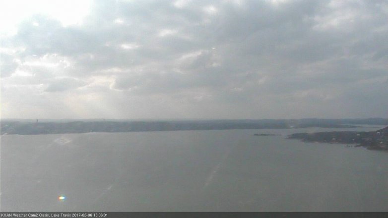 Lake Travis webcam, February 6, 2017 3:10 PM CT
