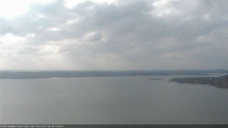 Lake Travis webcam, February 6, 2017 3:25 PM CT