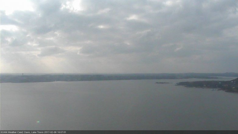 Lake Travis webcam, February 6, 2017 3:30 PM CT