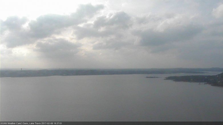 Lake Travis webcam, February 6, 2017 3:50 PM CT