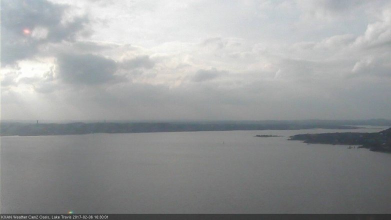 Lake Travis webcam, February 6, 2017 4:00 PM CT