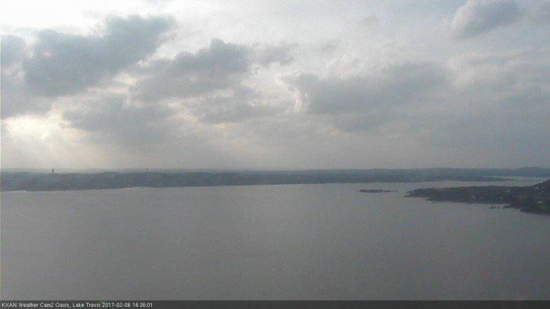 Lake Travis webcam, February 6, 2017 4:05 PM CT