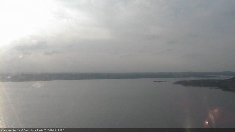 Lake Travis webcam, February 6, 2017 4:10 PM CT
